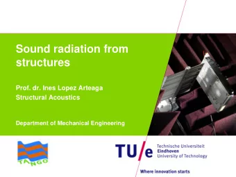 structures  Prof. dr. Ines Lopez Arteaga  Structural Acoustics  Department of Mechanical