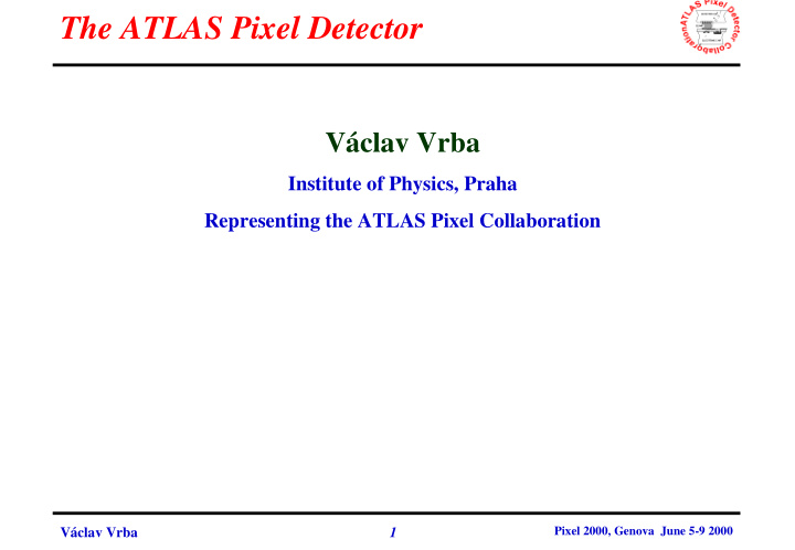 the atlas pixel detector