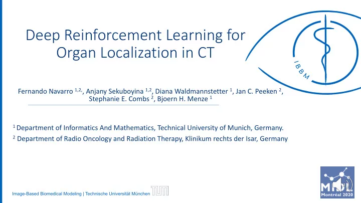 deep reinforcement learning for organ localization in ct