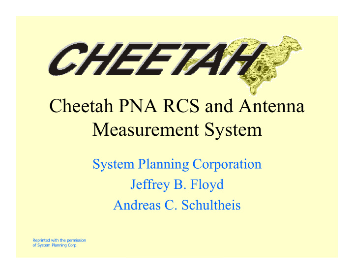 cheetah pna rcs and antenna measurement system