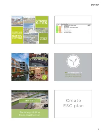 1/6/2017  1  1/6/2017  2  1/6/2017  SS PREREQ  CONSTRUCTION ACTIVITY POLLUTION PREVENTION  o  Sites