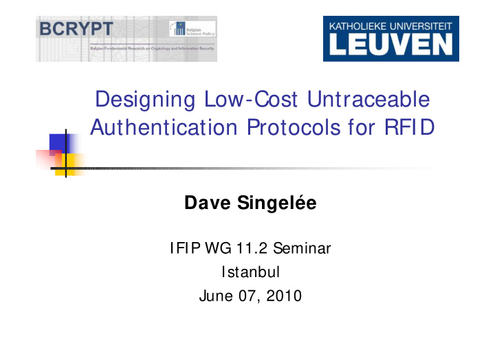 designing low cost untraceable authentication protocols
