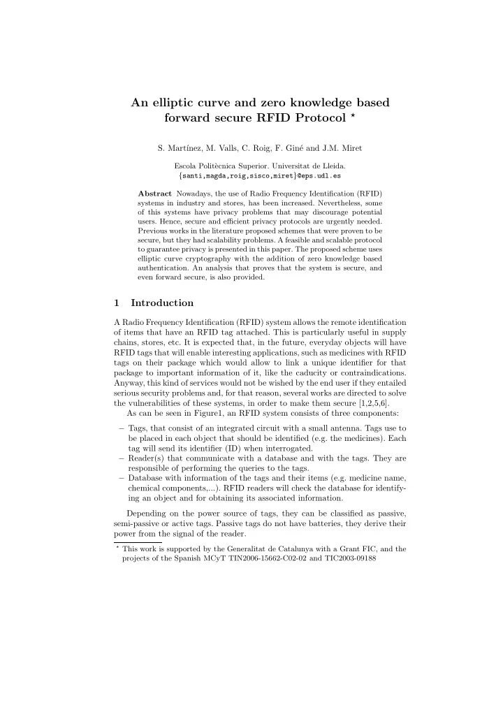 an elliptic curve and zero knowledge based