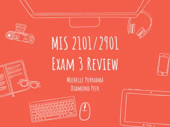 MIS 2101/2901  Exam 3 Review  Michelle Purnama  Diamond Peer  2  Exam Format  25 Multiple Choice