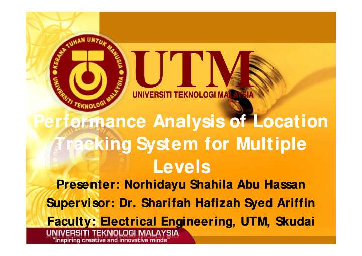 performance analysis of location performance analysis of