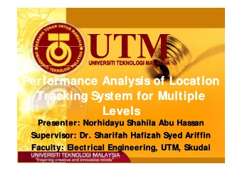 Performance Analysis of Location  Performance Analysis of Location  y  Tracking System for Multiple