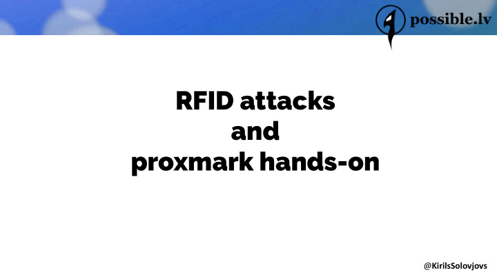 rfid attacks and proxmark hands on