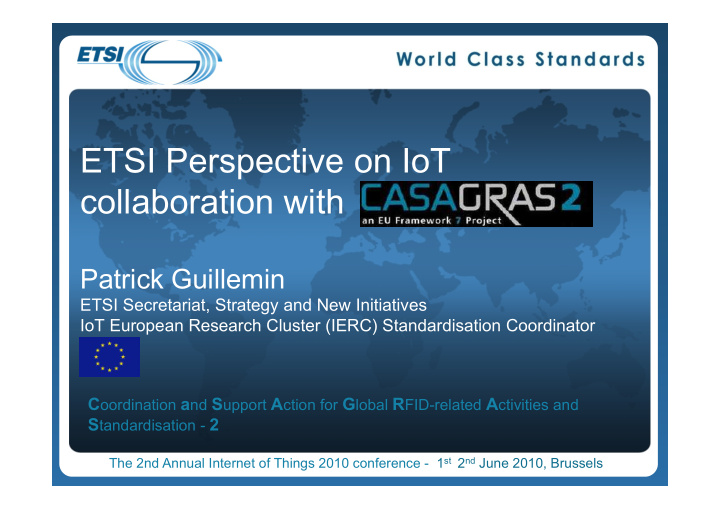 etsi perspective on iot collaboration with