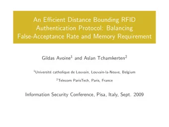 An Efficient Distance Bounding RFID  Authentication Protocol: Balancing  False-Acceptance Rate and