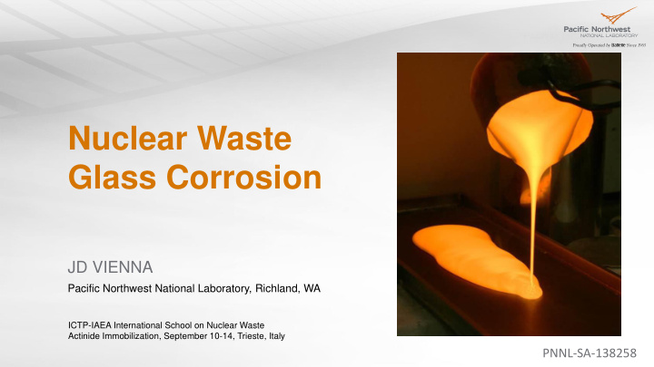 nuclear waste glass corrosion