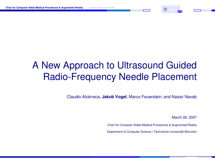 a new approach to ultrasound guided radio frequency