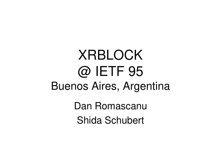 xrblock ietf 95