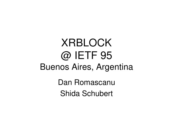 xrblock ietf 95