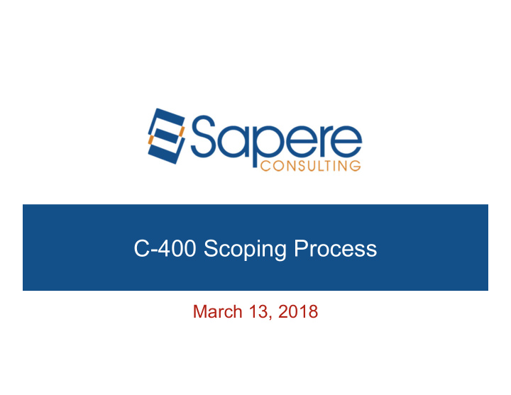 c 400 scoping process