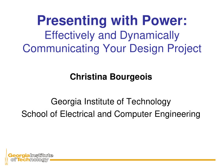 presenting with power