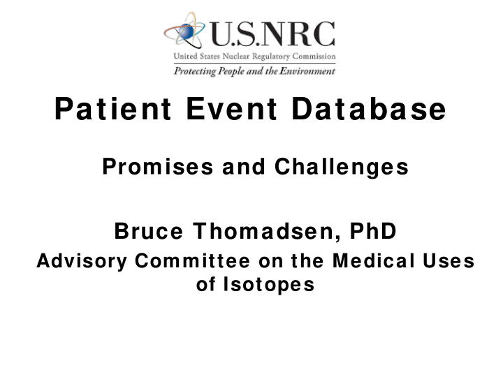 patient event database