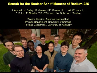 Search for the Nuclear Schiff Moment of Radium-  Search for the Nuclear Schiff Moment of Radium