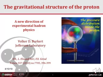 The gravitational structure of the proton  The pressure  Th  A new direction of  distribution  di