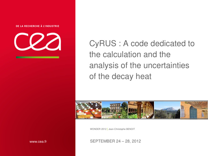 cyrus a code dedicated to the calculation and the