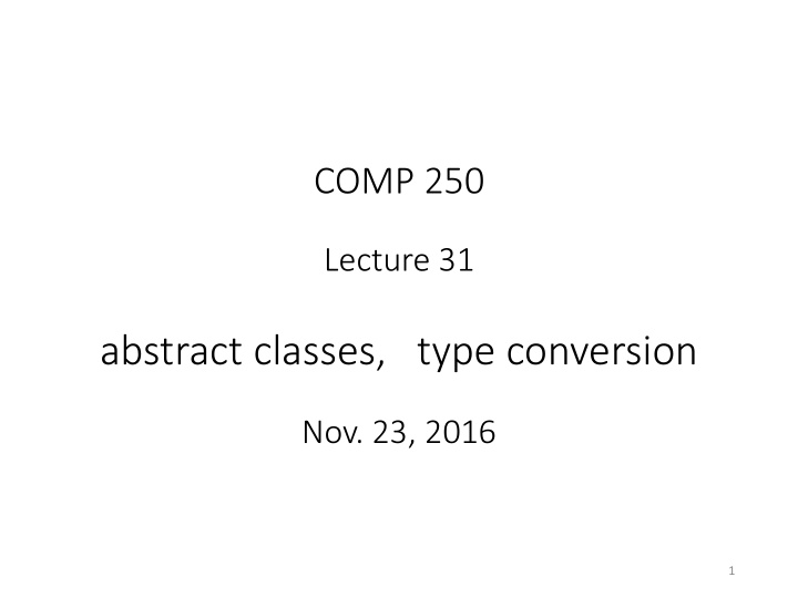 abstract classes type conversion