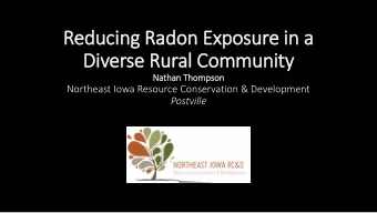 Div  iverse Rural Community  Nath  than Th  Thompson  Northeast Iowa Resource Conservation &amp;