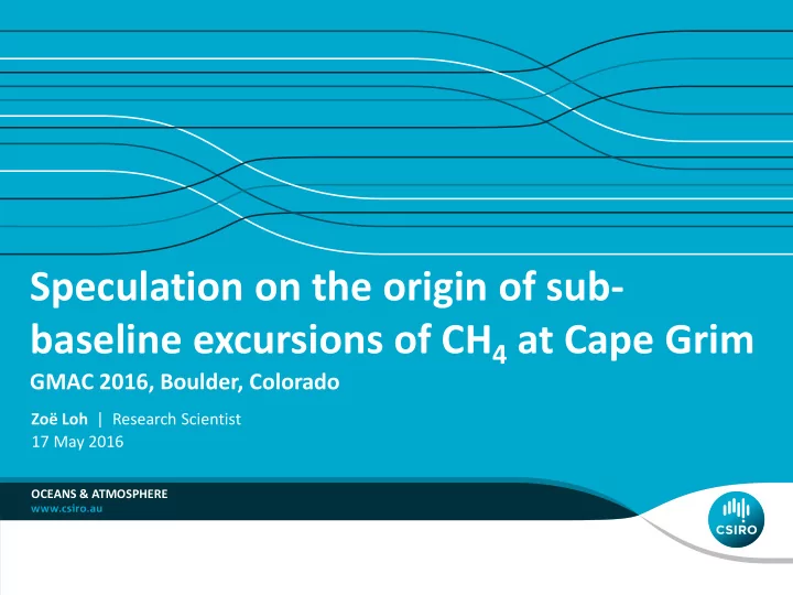 speculation on the origin of sub baseline excursions of