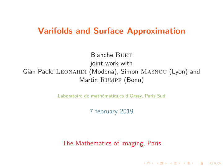 varifolds and surface approximation