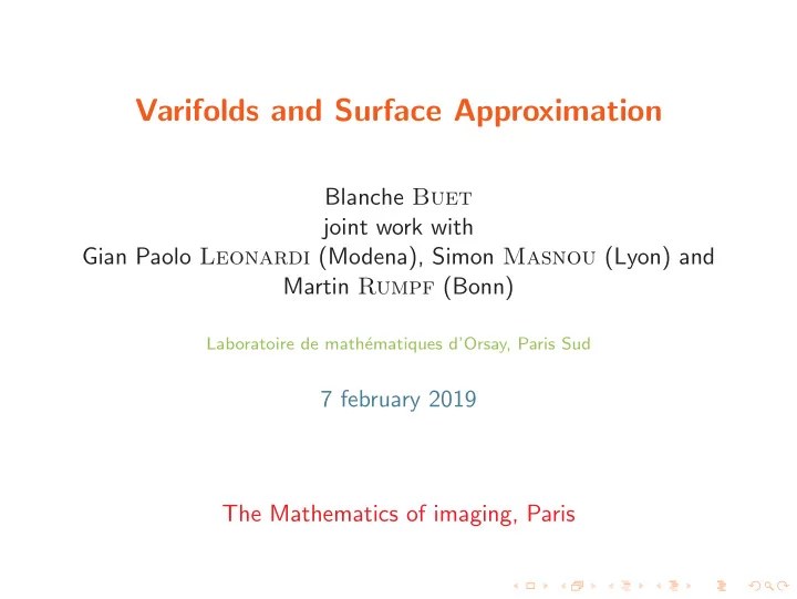 varifolds and surface approximation