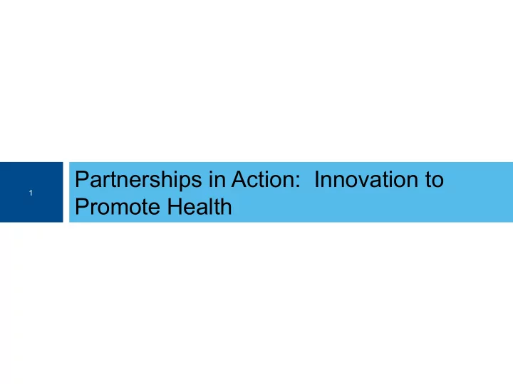 promote health