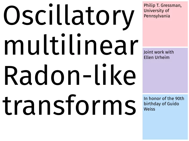 oscillatory