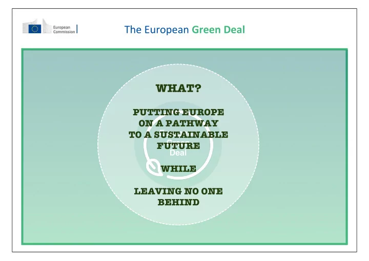 the european green deal what