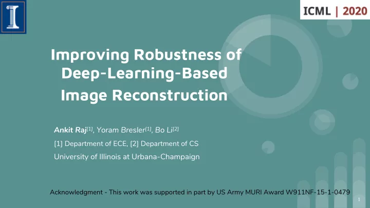 improving robustness of deep learning based image