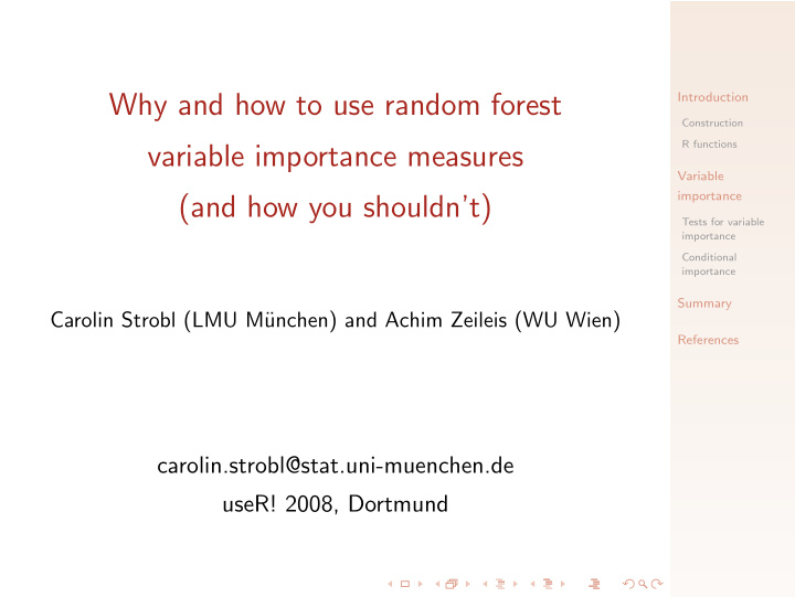 why and how to use random forest