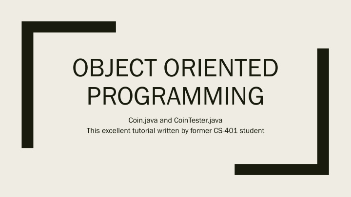 object oriented