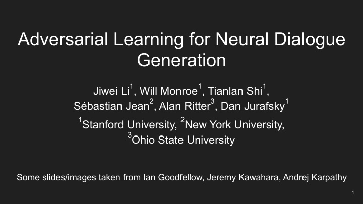 adversarial learning for neural dialogue generation