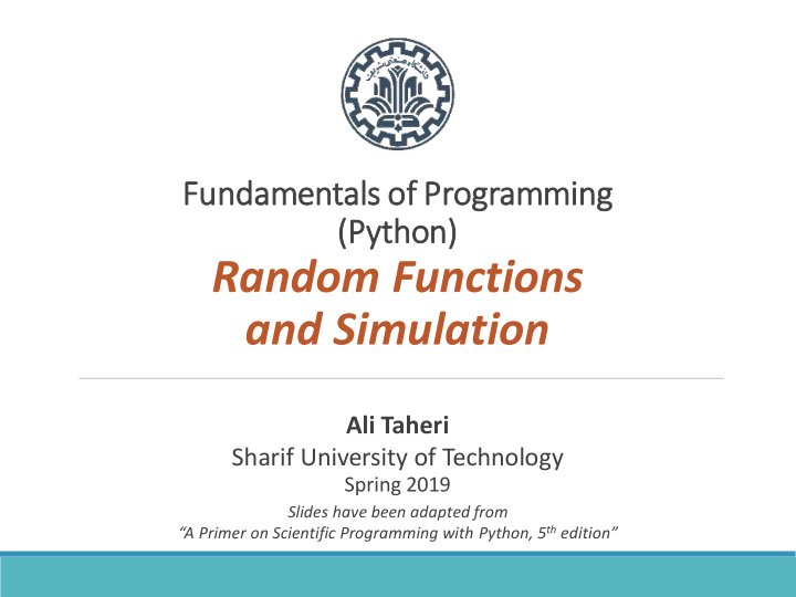 random functions and simulation