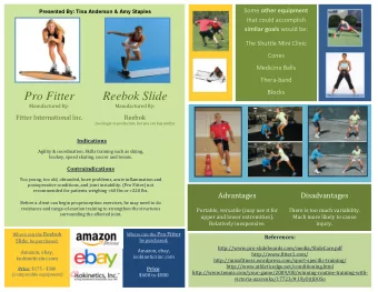 Pro Fitter Reebok Slide  Manufactured By:  Manufactured By:  Fitter International Inc.  Reebok (no