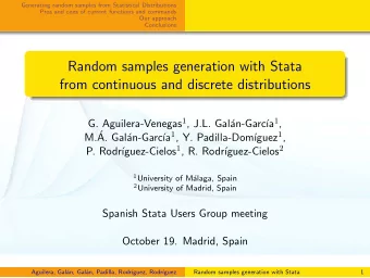 Random samples generation with Stata  from continuous and discrete distributions G.