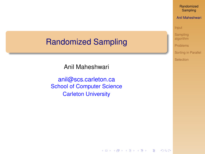 randomized sampling