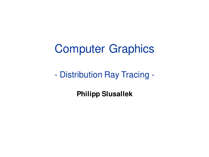 computer graphics