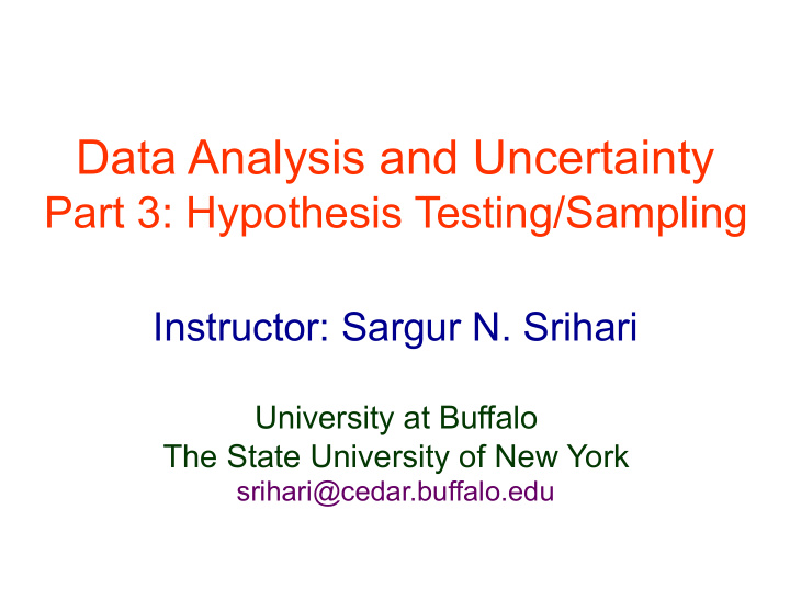 data analysis and uncertainty part 3 hypothesis testing