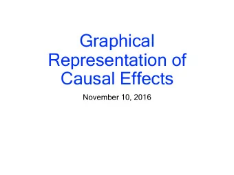 Graphical  Representation of  Causal Effects  November 10, 2016  Lords Paradox: Observed Data