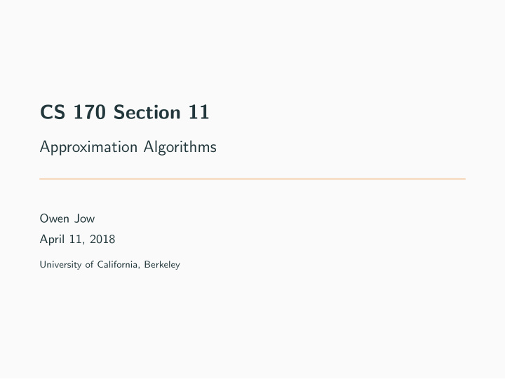 cs 170 section 11