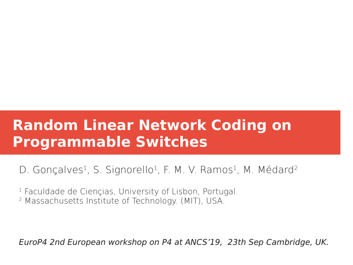 random linear network coding on programmable switches
