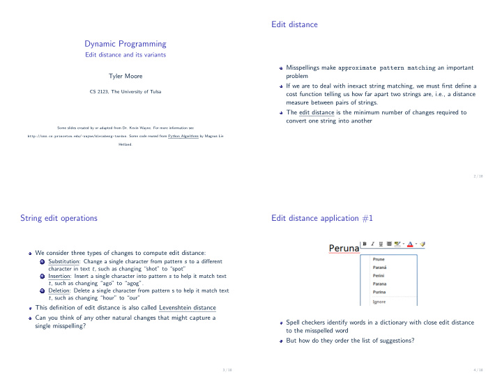 edit distance dynamic programming