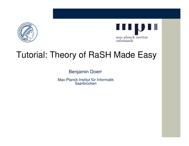 tutorial theory of rash made easy