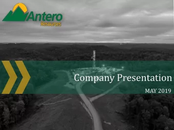 Company Presentation  MAY 2019  Legal Disclaimer  This presentation includes forward-looking
