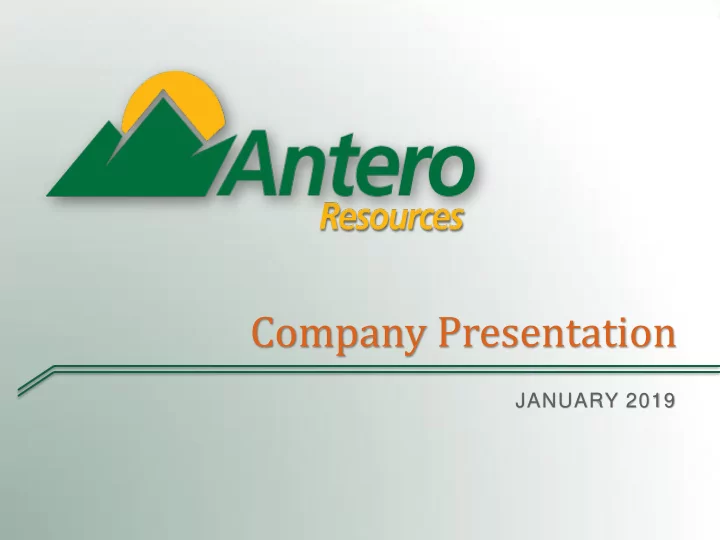 company presentation