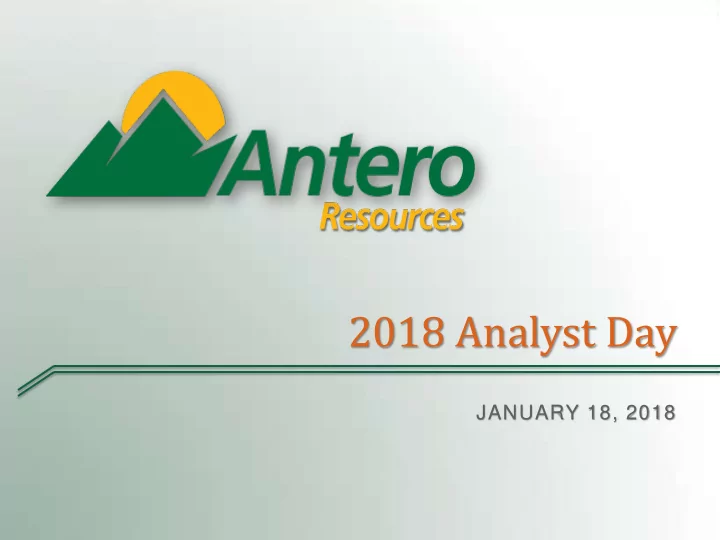2018 analyst day