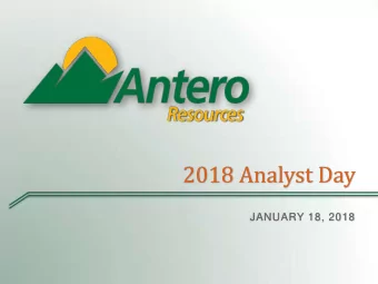 2018 Analyst Day  JANUARY 18, 2018  Cautionary Statement  This presentation includes